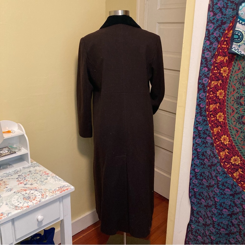 Size 12 Albert Nipon Long Wool Coat - image 3